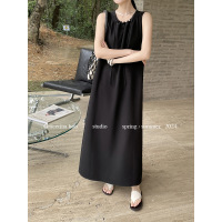 French high-end lace-up drape versatile lazy style dress 15