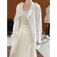 Lazy casual cotton lapel short windbreaker jacket 1