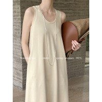 New Simple U-neck vest loose dress 12