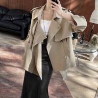 Temperament lapel short workwear loose windbreaker jacket 6