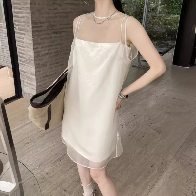 Double-layer mesh soft fairy design dress 17