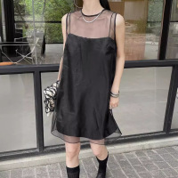 Double-layer mesh soft fairy design dress 17