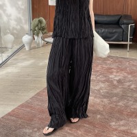 French casual lazy slim wide leg casual pants 21