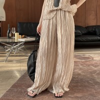 French casual lazy slim wide leg casual pants 21
