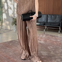 French casual lazy slim wide leg casual pants 21