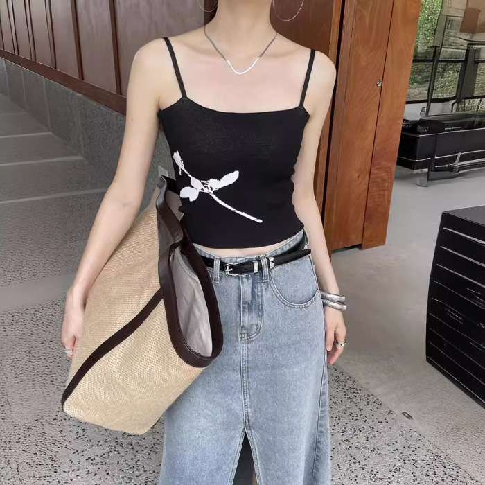 New Chinese style rose jacquard slim fit inner top 39