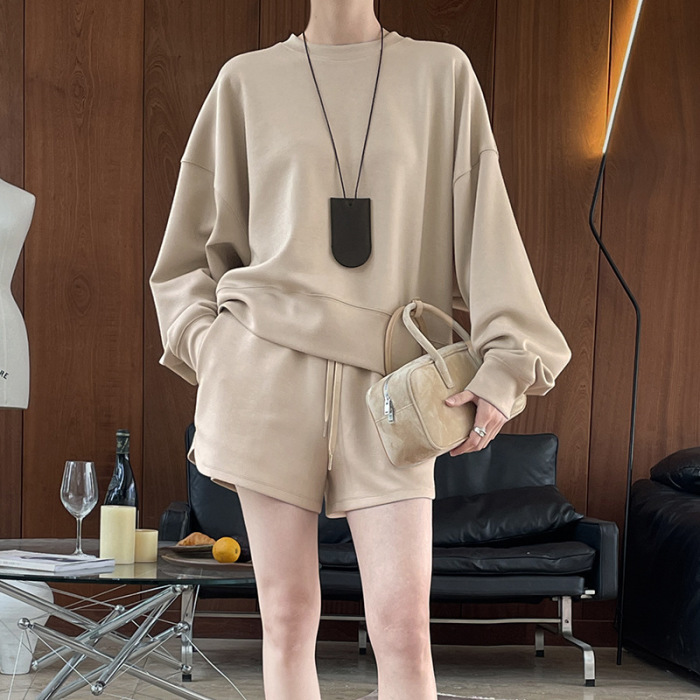 Round neck long sleeve bottoming shirt simple fashion casual suit 43
