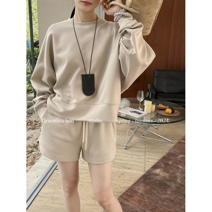 Round neck long sleeve bottoming shirt simple fashion casual suit 43