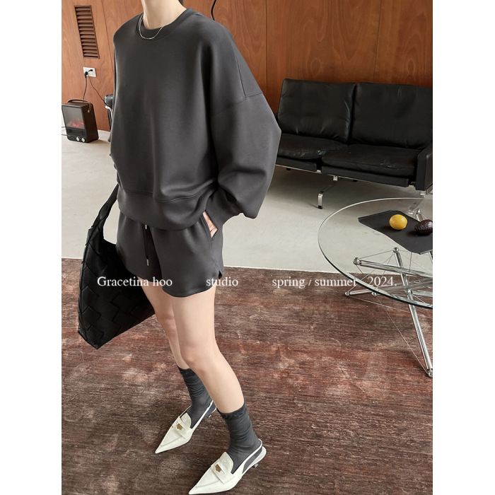 Round neck long sleeve bottoming shirt simple fashion casual suit 43