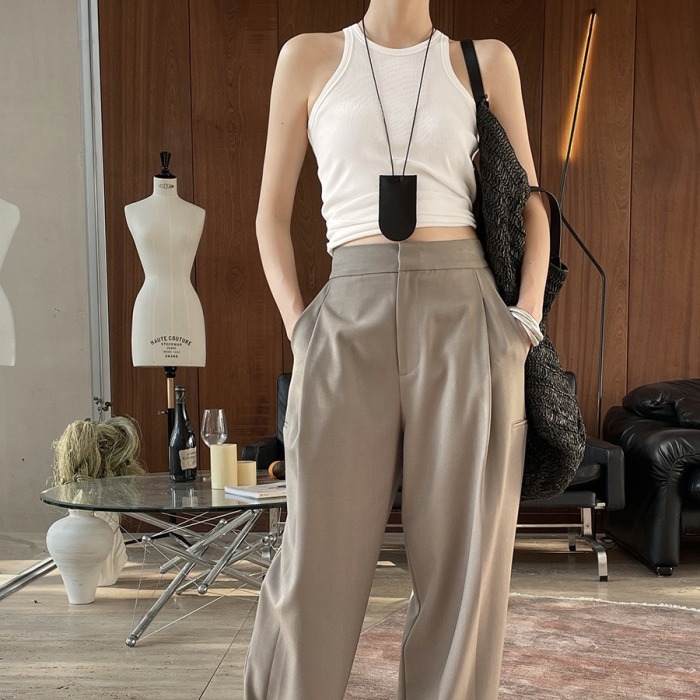 Simple Ribbed Cotton Vest Design Elastic 35
