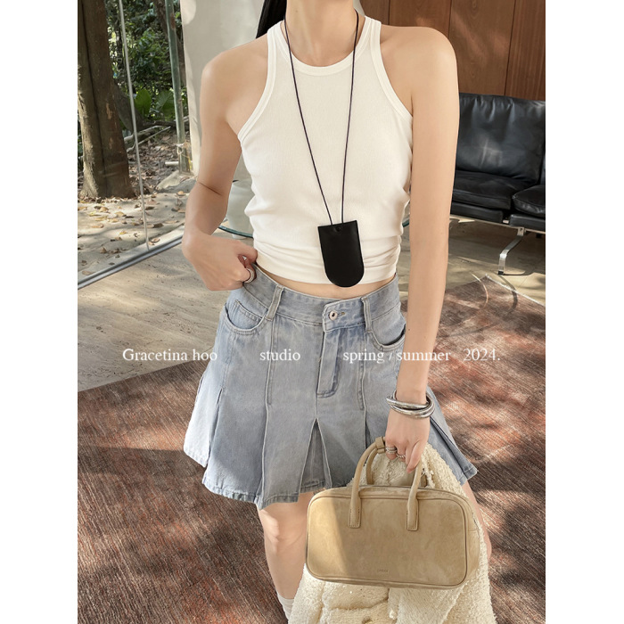Simple Ribbed Cotton Vest Design Elastic 35