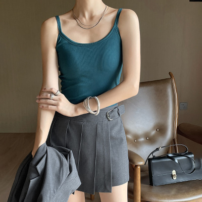 Slim fit design solid color versatile inner wear 40