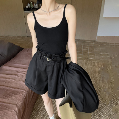 Slim fit design solid color versatile inner wear 40