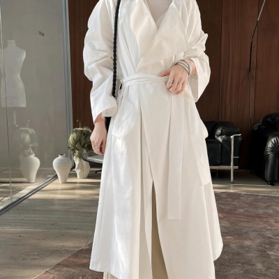 Temperament lapel extended style casual loose fashion windbreaker 33