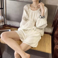 Tencel lantern sleeve sun protection shirt slim casual suit 47