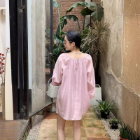 Tencel lantern sleeve sun protection shirt slim casual suit 47