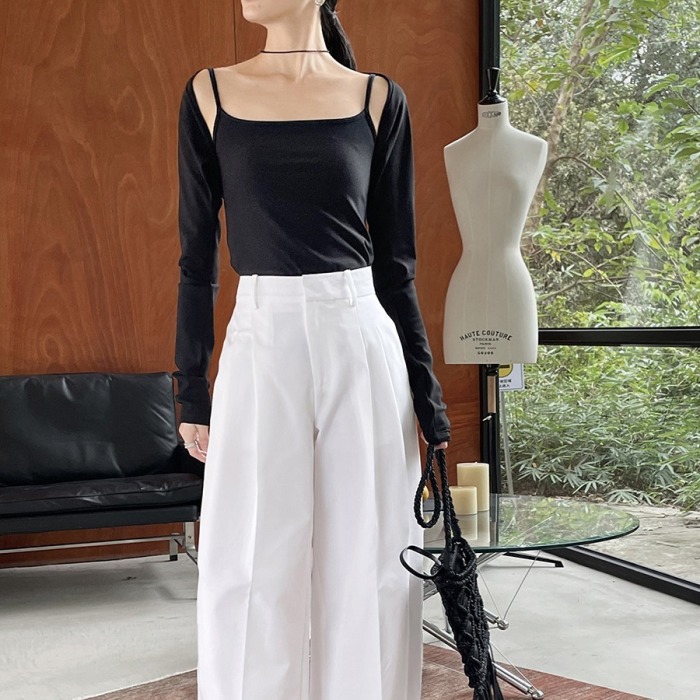 Versatile design simple vest suit with striped waistcoat 30