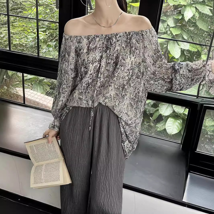 Simple pleated texture design slim casual trousers 59